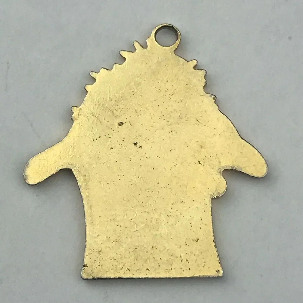 Fair Share 1999 Rabbit Hat Magic Pendant Charm Gold Tone Enamel 90s